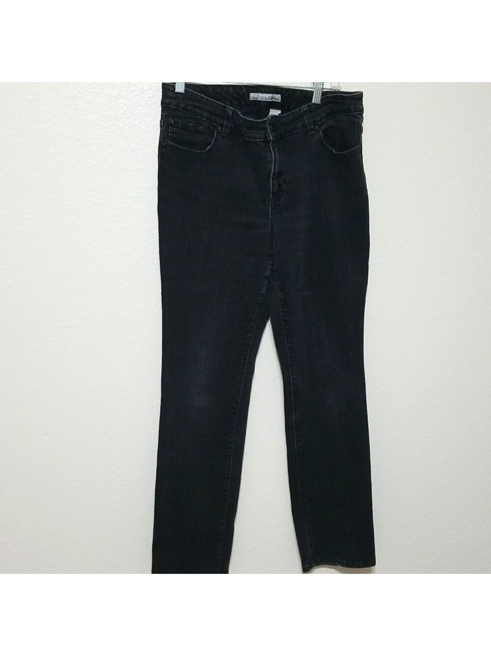 Chico's platinum size 1.5 or about Medium, dark denim.